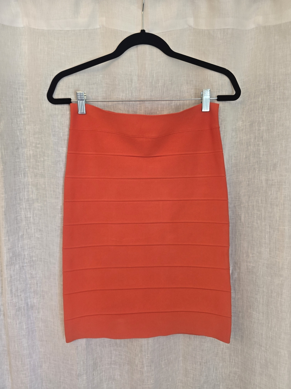 BCBGMaxAzria Orange Bandage Pencil Skirt